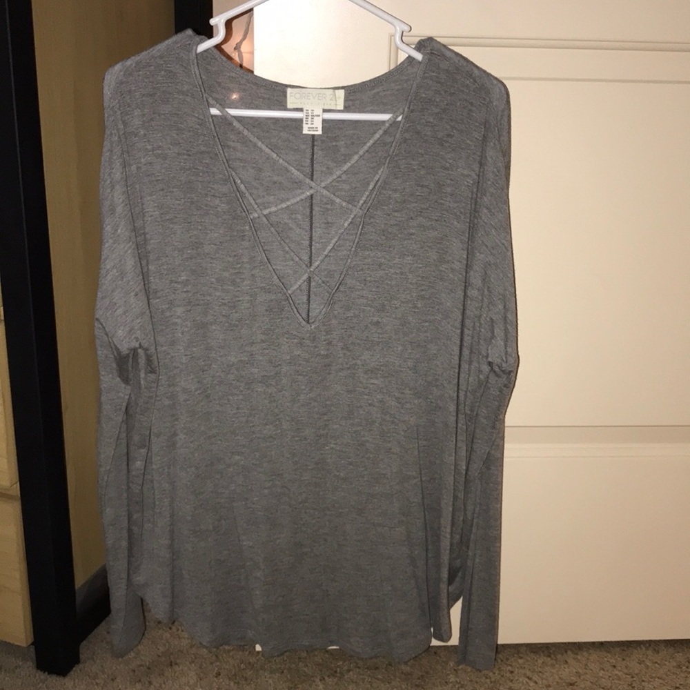 Forever 21 gray long sleeve. Fits like a size L.